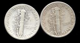 1945-S ... Micro "S" & Regular "S" ... Mercury Dime