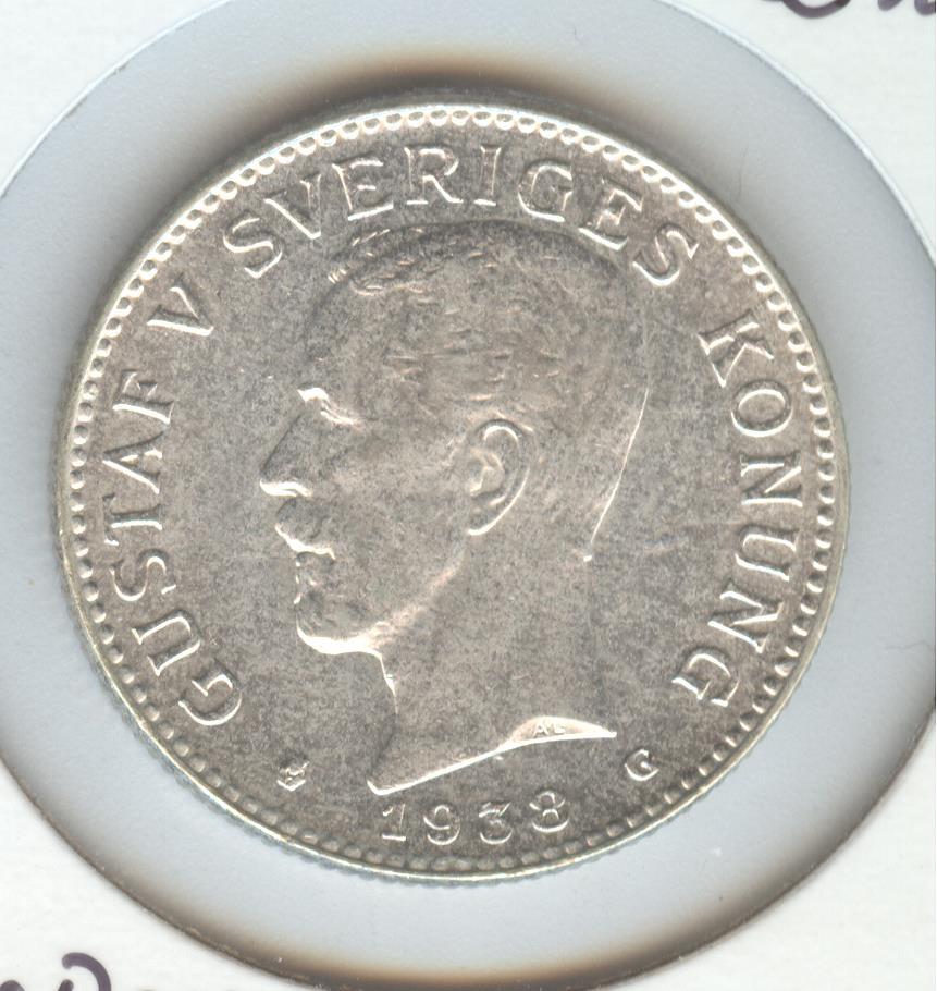 *1938-G SWEDEN 2 KR
