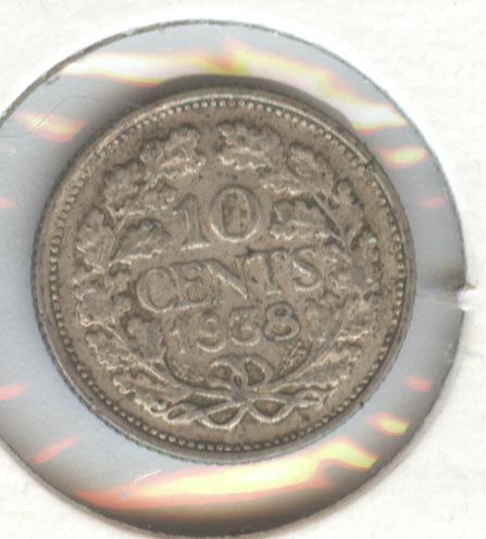 *1938 NETHERLANDS 10c