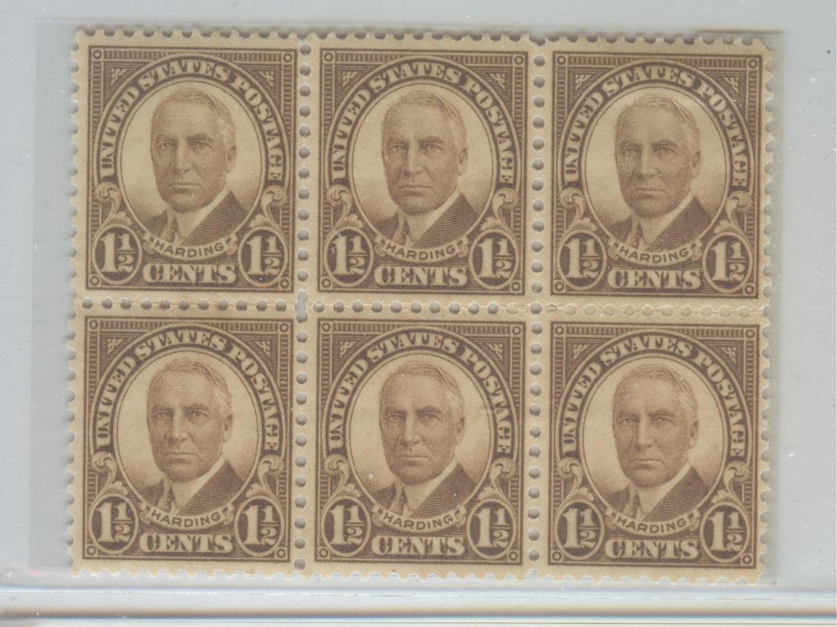 BLOCK OF 6, 1927 SCOTT #633