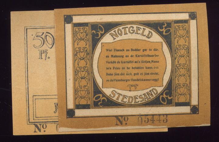 2 Note Set ... 1920 Notgeld ... Old Money
