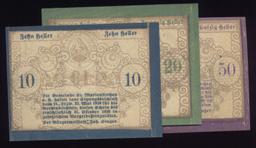 3 Note Set ... 1920 Notgeld ... Old Money