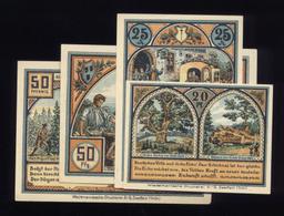 4 Note Set ... 1921 Notgeld ... Old Money
