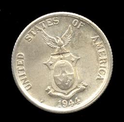 1944-S ... BU  UNC 50 Centavos ... Philippines