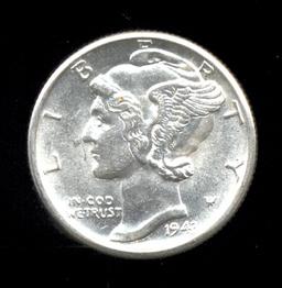 1943-D ... FSB  UNC ... Mercury Dime