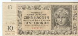 1942 BOHEMIA & MORAVIA 10 KORUN