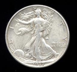 1937 ...  Better Grade  ... Walking Liberty Half Dollar