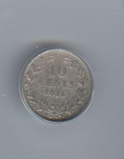 1895 NETHERLANDS 10 CENT