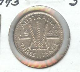 *1943 AUSTRALIA 3 PENCE