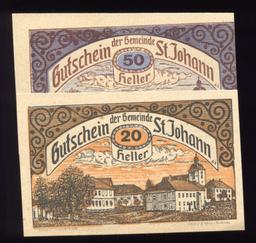 2 Note Set ... 1920 Notgeld ... Old Money