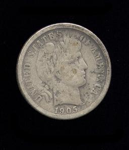 1905-S ... Better Date ... Barber Dime