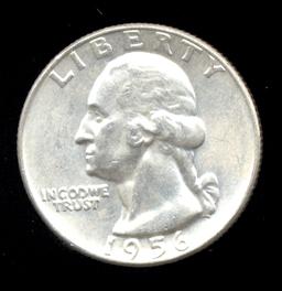 1956-D ... BU  UNC ... Washington Quarter