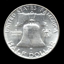1958-D ... GEM BU  UNC ... Franklin Half Dollar