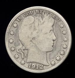 1912-S ... Better Date ... Barber Half Dollar