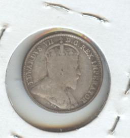 1905 CANADA 5c SILVER