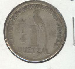 *1926 GUATEMALA 1/4 QUETZAL