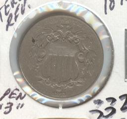 1873 SHIELD NICKEL