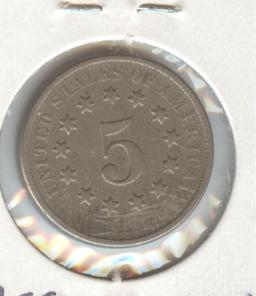 1873 SHIELD NICKEL