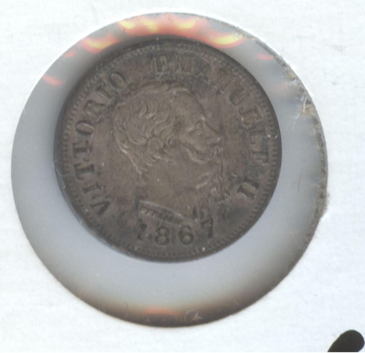 1867-M BN ITALY 50c