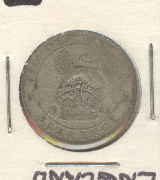 1922 GREAT BRITAIN 6 PENCE
