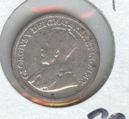 1918 CANADA 5c SILVER