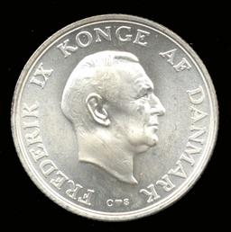 * 1958 ... 2 Kroner ... BU  UNC - Silver ... Denmark