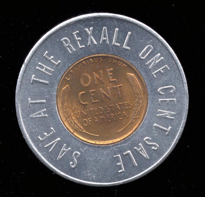 The Rexall One Cent ... BU ... Encased Penny