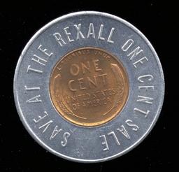 The Rexall One Cent ... BU ... Encased Penny