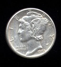 1943-D ... BU  UNC ... Mercury Dime