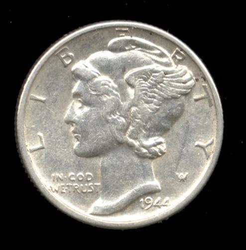 1944-S ... High Grade ... Mercury Dime