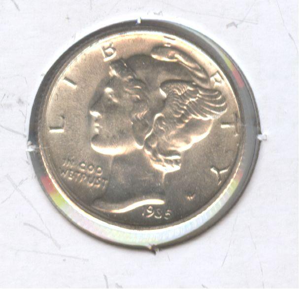 1935-D MERCURY DIME