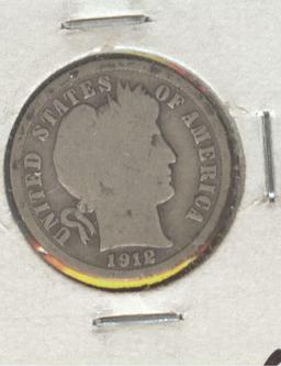 1912 BARBER DIME
