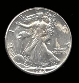 1942 ... BU UNC ... Walking Liberty Half Dollar