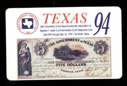1994 ... TNA Coin Show ... $5 Phone Card