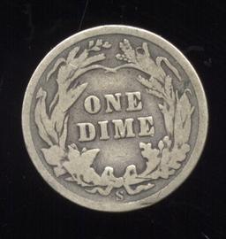 1910-S ... Better Date ... Barber Dime