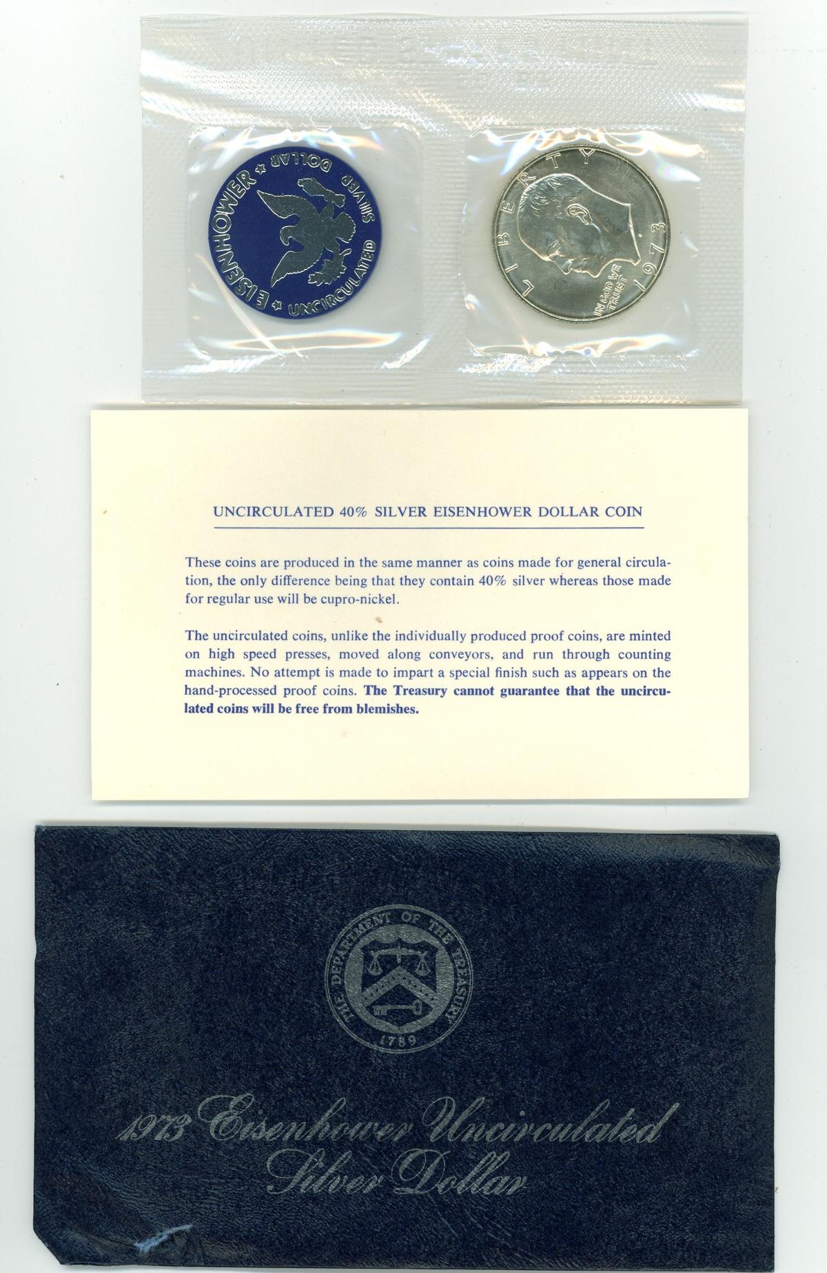 1973-S UNC IKE SILVER DOLLAR