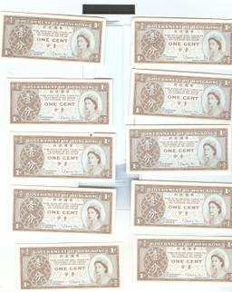 1941-1995 HONG KONG I CENT NOTES