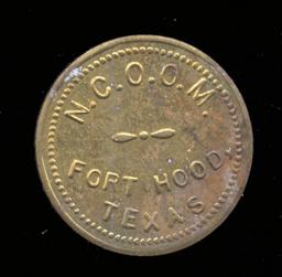 Fort Hood, TX ... NCO Club Token ... Good for 5 Cents