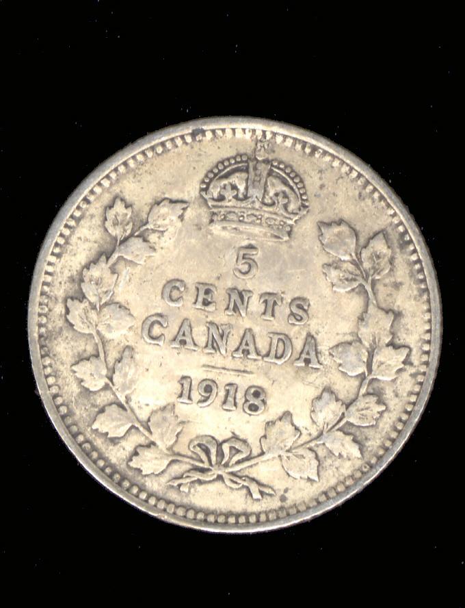 1908 ... Better Grade ... 5 Cent - Silver ... Canada