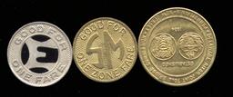 3 Transportation Tokens