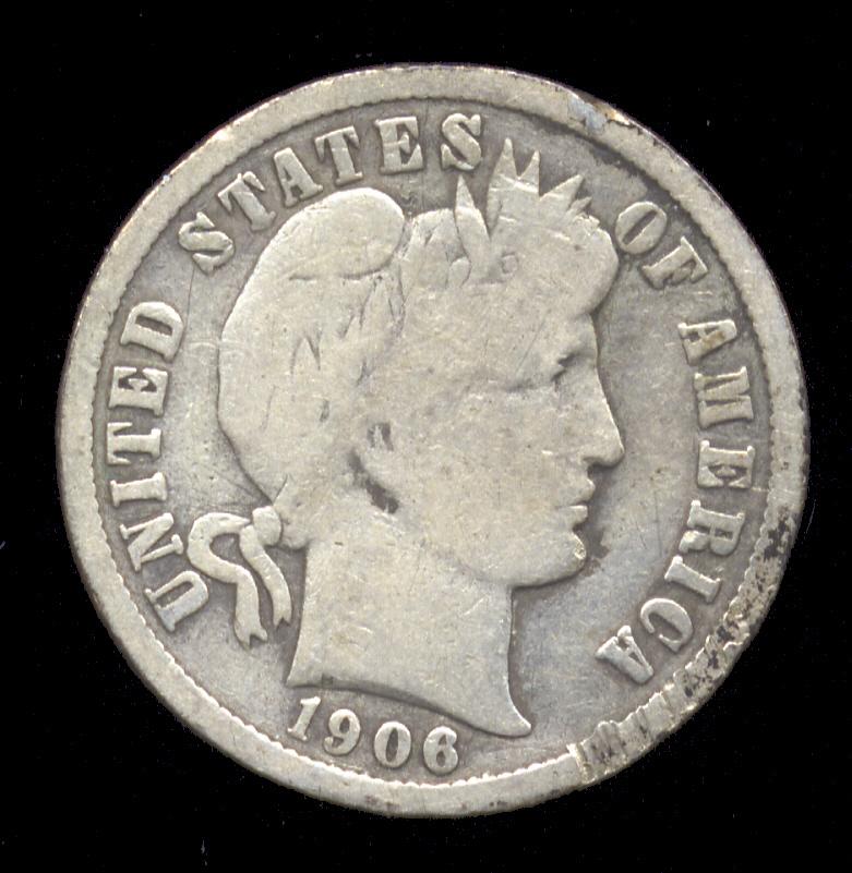 1906-D ... Barber Dime