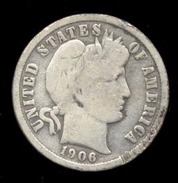 1906-D ... Barber Dime