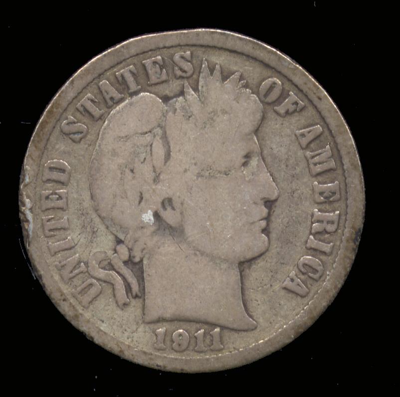 1911-D ... Barber Dime