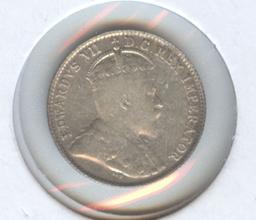 1907 CANADA 5c SILVER