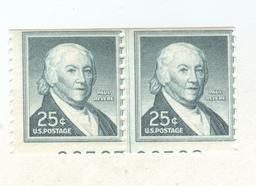 SCOTT#1059A COIL LINE PAIR, PARTIAL PLATE No.