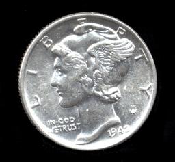 1942 ...  UNC ... Mercury Dime