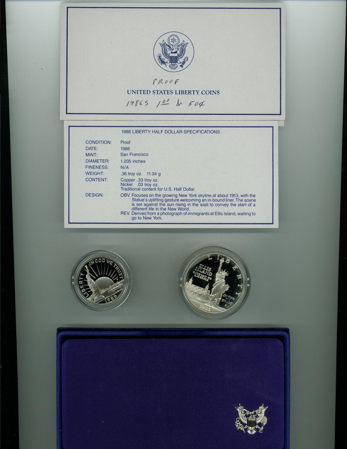 1986-S TWO COIN PROOF SET