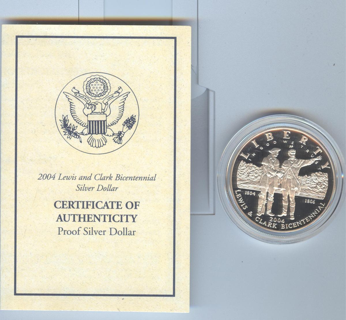 2004-P LEWIS&CLARK PRF SILVER DOLLAR