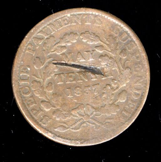 May 10, 1837 ... Hard Times Token ... #471