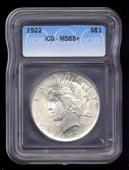 1922 ... MS-65+ ... Peace Dollar